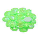 Elektrische Neon Peridot Oval Form hochwertiges Glas Nähstelsteine